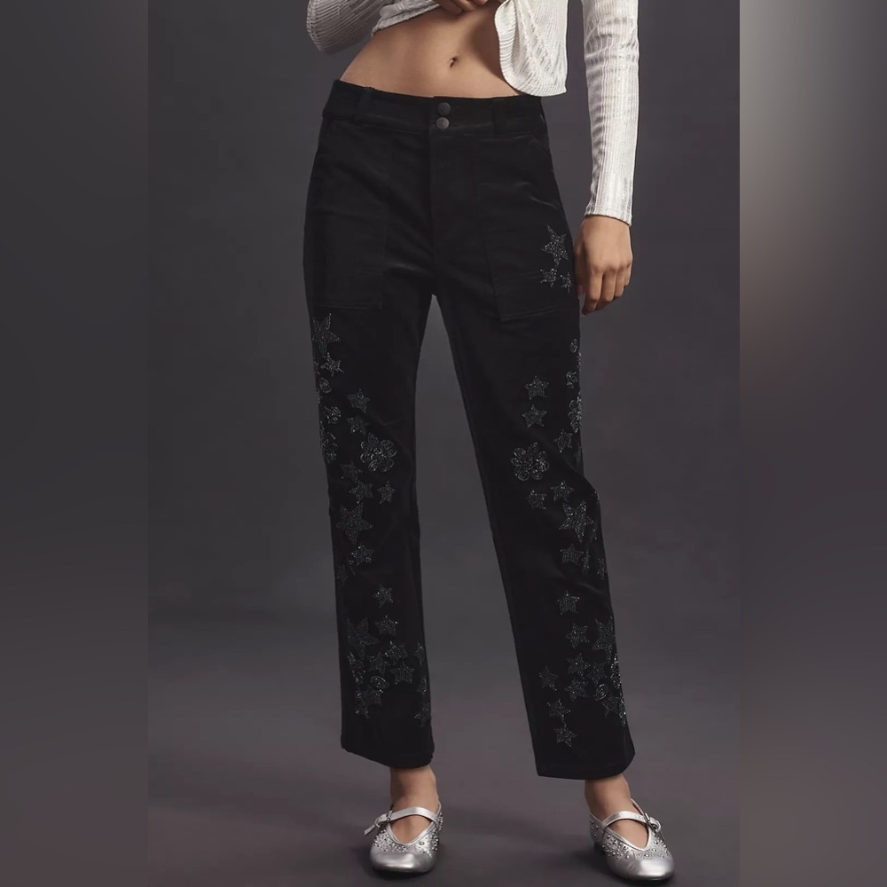 The Wanderer Relaxed-Leg Pants by Pilcro: Decorated Edition